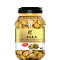ILIADA Green Olives Stuffed with Pepper HO.RE.CA