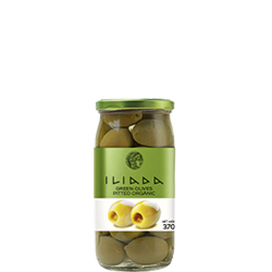 ILIADA Emerald Organic Green Olives Pitted