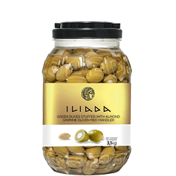 ILIADA Green Olives Stuffed with Almond HO.RE.CA