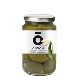 OLVION Green Olives Stuffed with Almonds